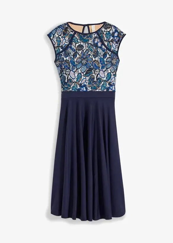 Midi šaty s krajkou