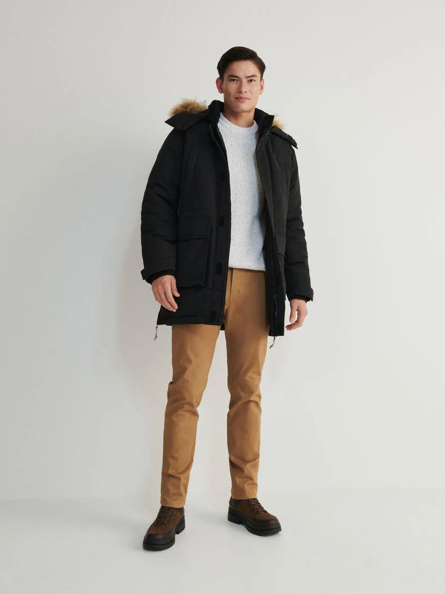 Geacă uni cu glugă