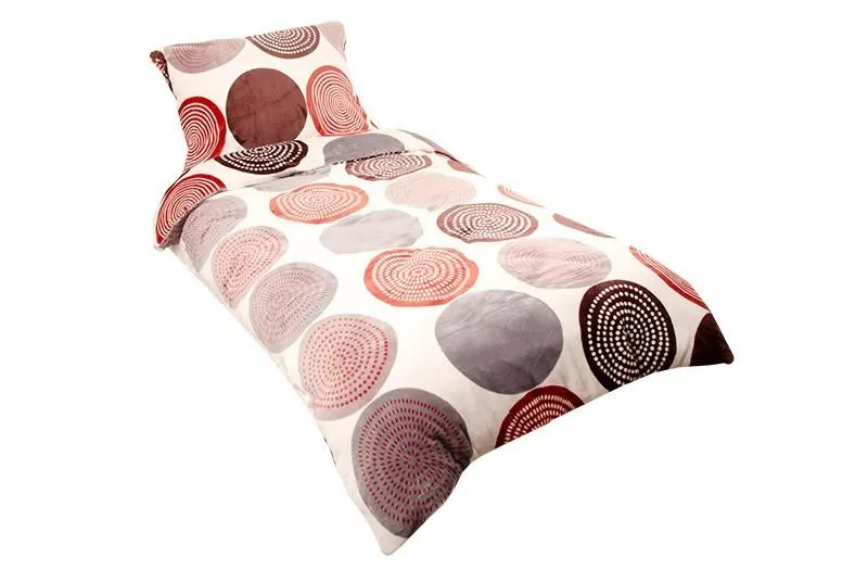 Mikroflanelové povlečení Etno červené 140x200 cm