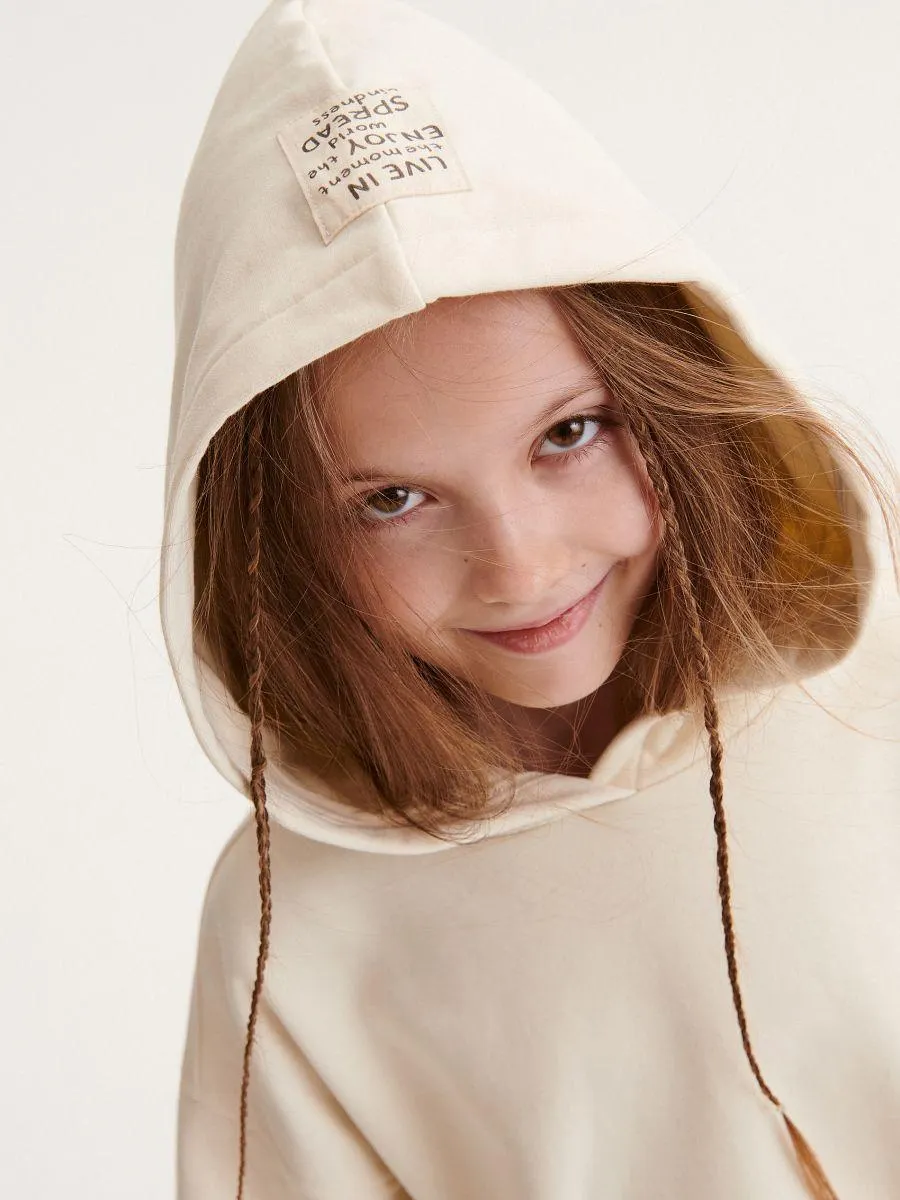 Bavlněná mikina s kapucí