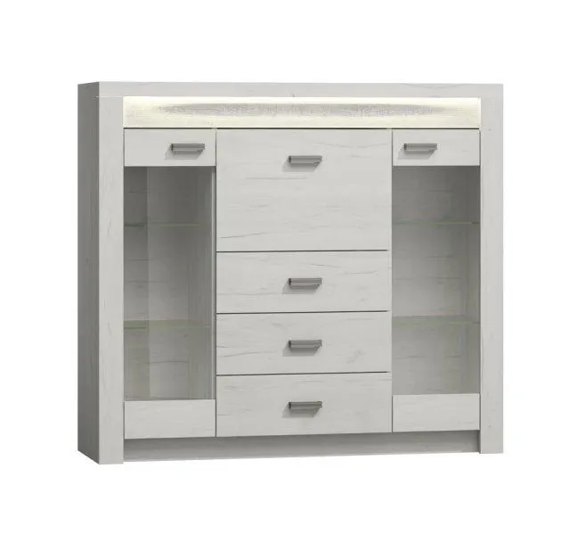 Komoda dvoudvéřová kraft bílý INDIANAPOLIS I8