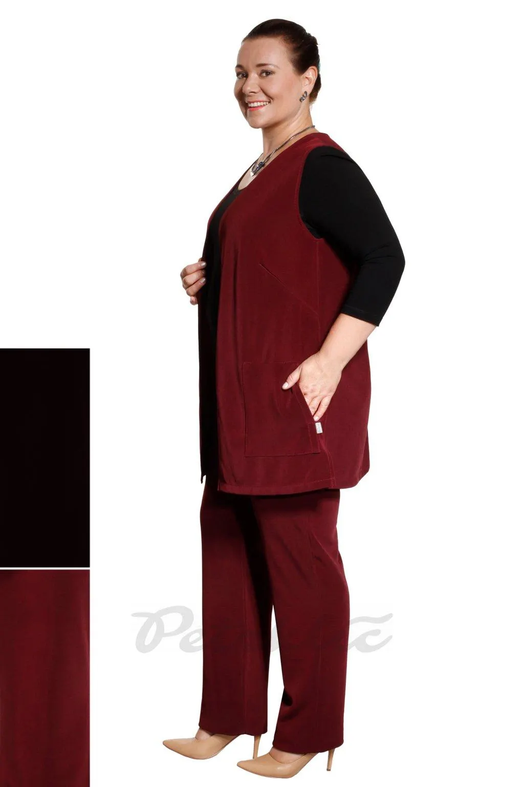 Vycházkové kalhoty EL-A úplet - 3 délky