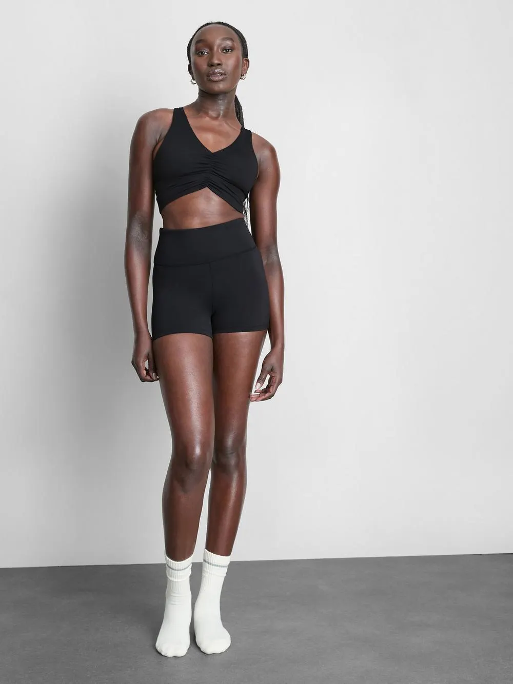 Heboučký zkrácený top s řasením