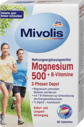Magnesio 500 + vitamine del gruppo B, 45 g