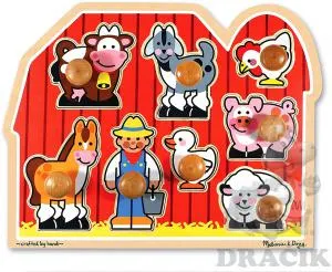 Dřevěná vkládačka – Farma