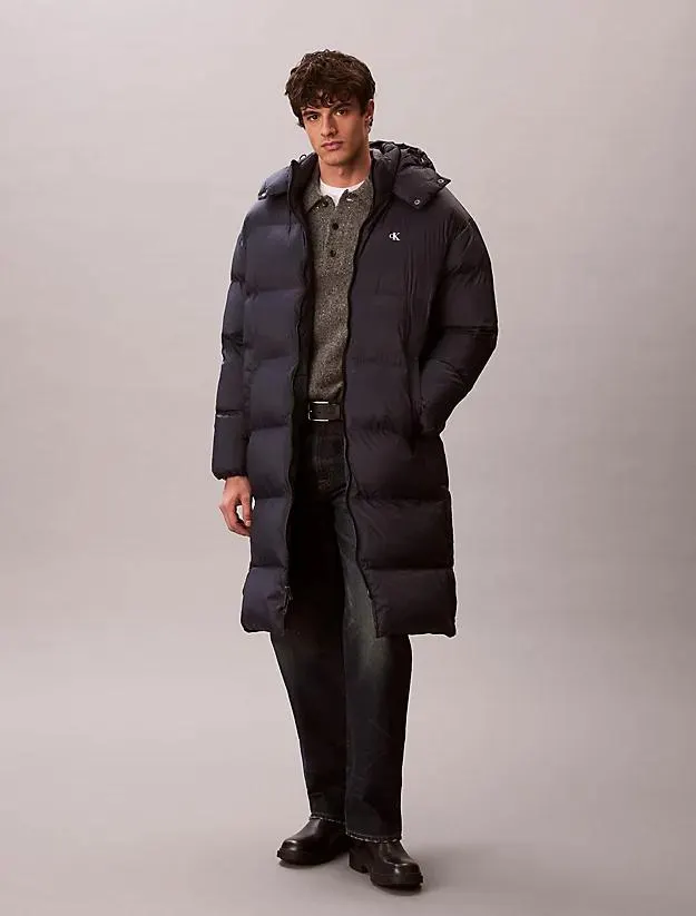 Hooded Nylon Puffer Coat