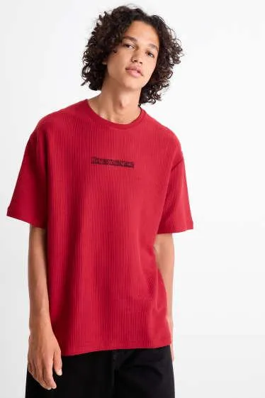 Tričko - relaxed fit - žebrované