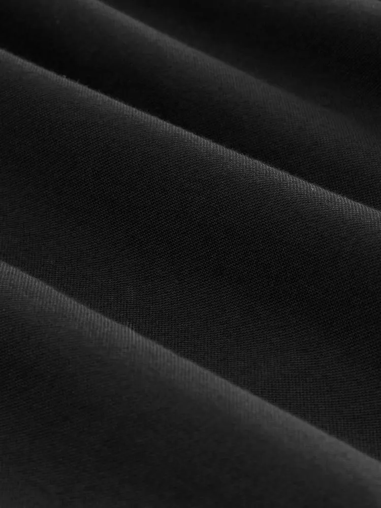 Černý - Klasicky padnoucí - Oxfordská košile s krátkým rukávem