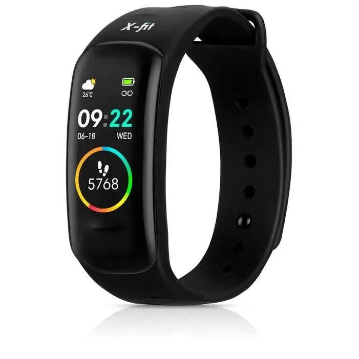 Fitness náramek Niceboy X-Fit Plus, černá DROBNÉ KOSMETICKÉ VADY