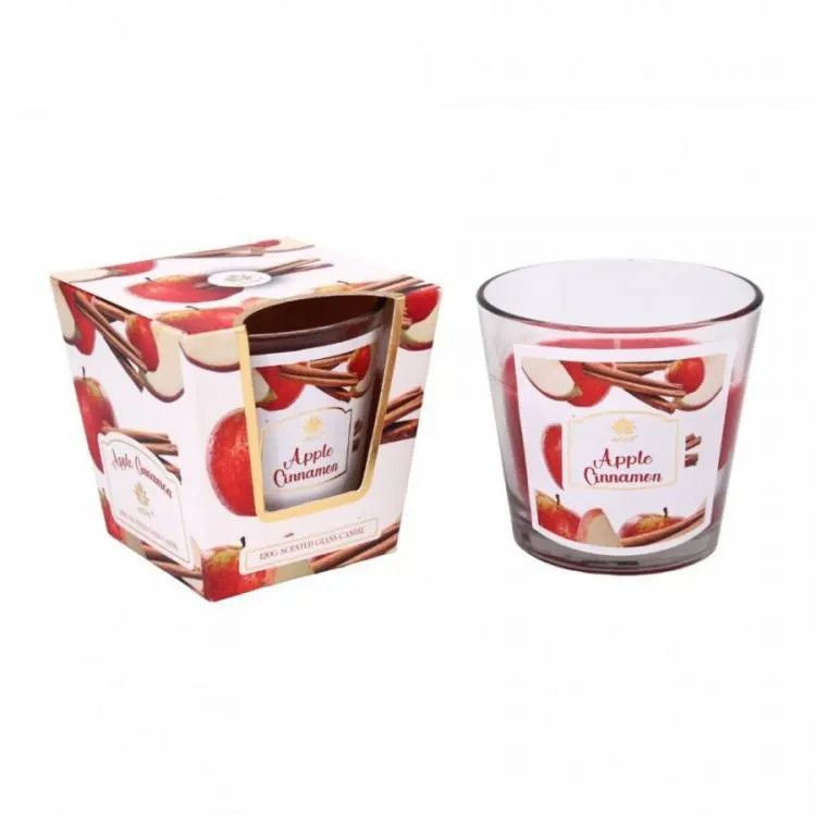 Svíčka vonná ve skle APPLE+CINNAMON 120g
