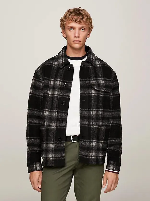 Check Flap Pocket Slim Fit Jacket