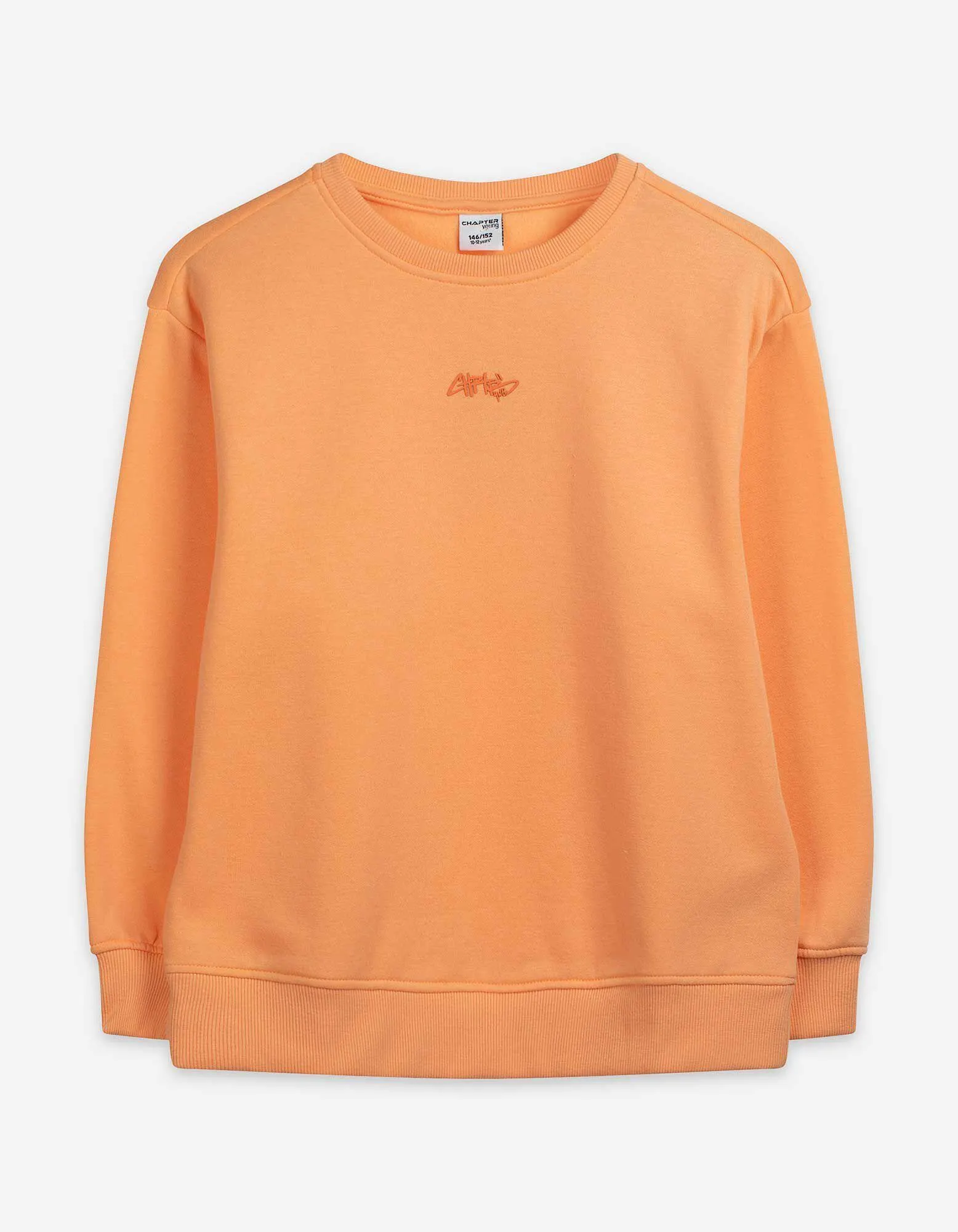 Mikina - Nadměrný střih Oversized Fit - oranzova
