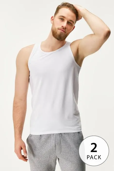 2PACK Bavlněné tílko MEN-A Jared - bílá
