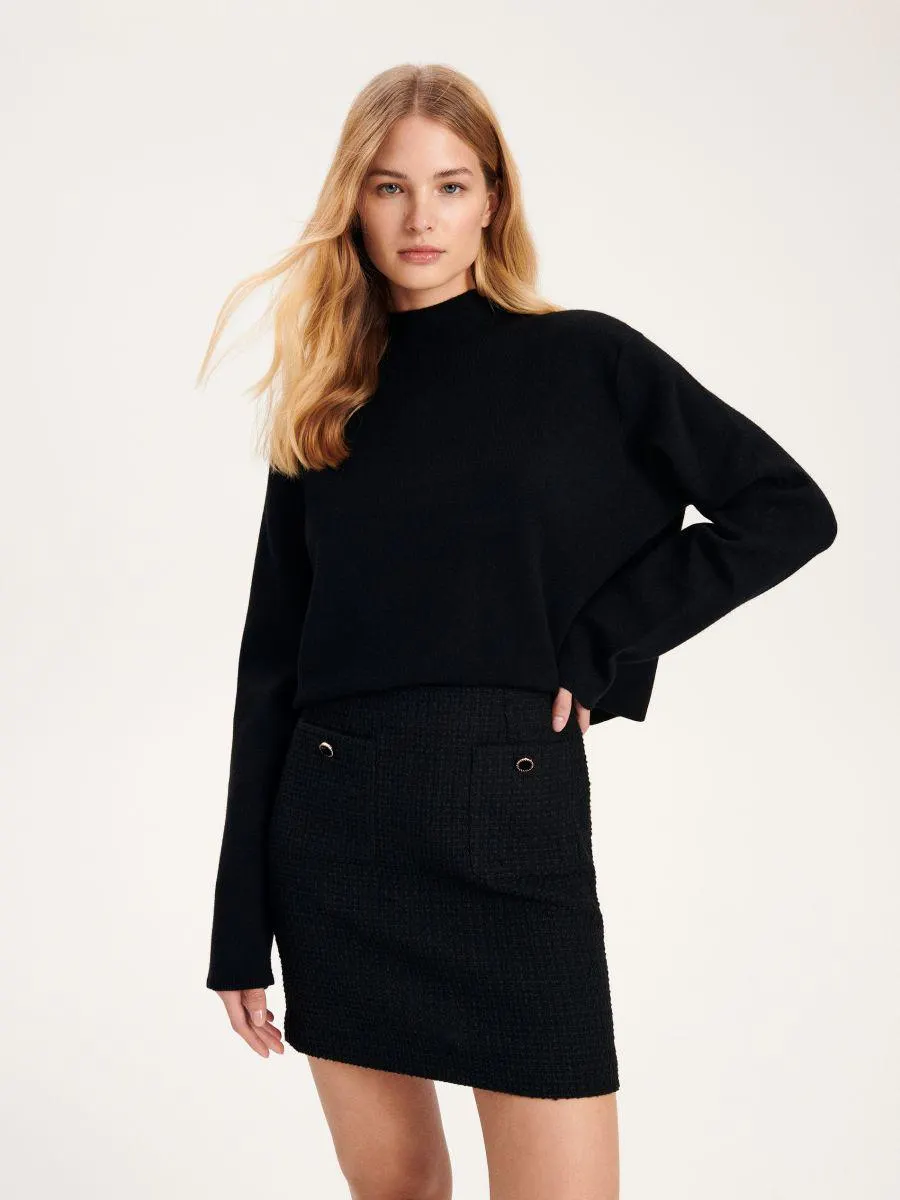 Mini sukně s příměsí vlny