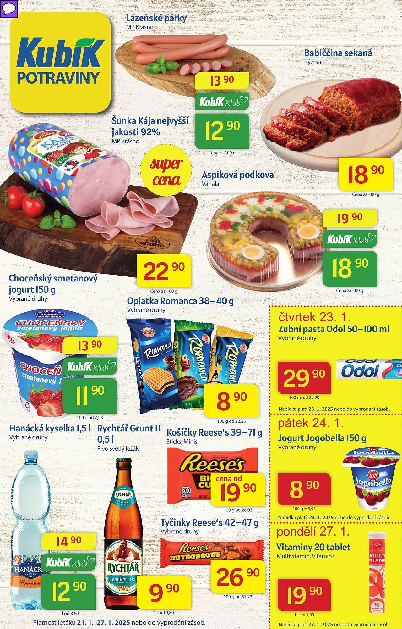 Kubík potraviny leták - 1