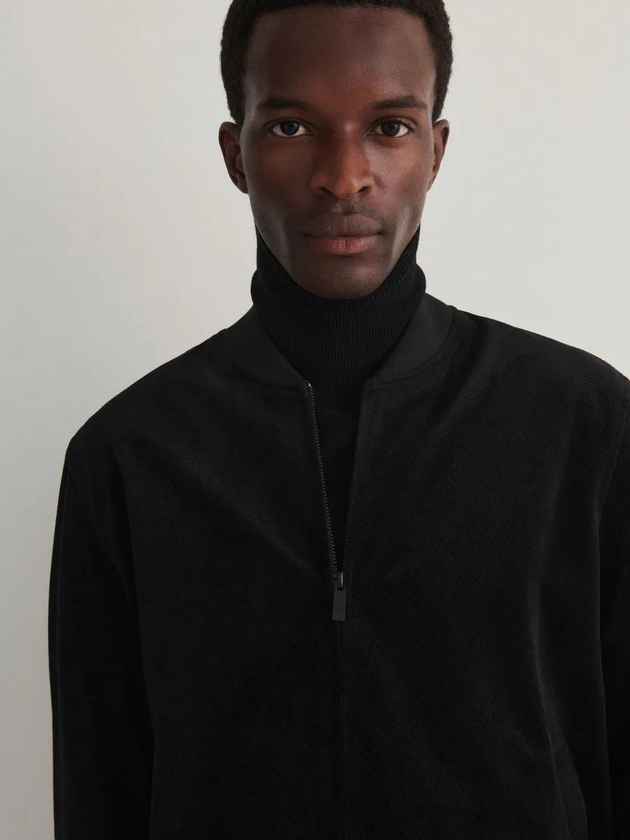 Bluză sport bomber, din velur