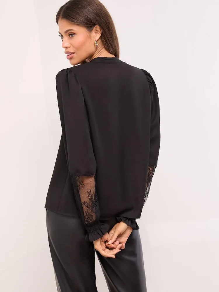 Lipsy košile bez lnu s krajkou