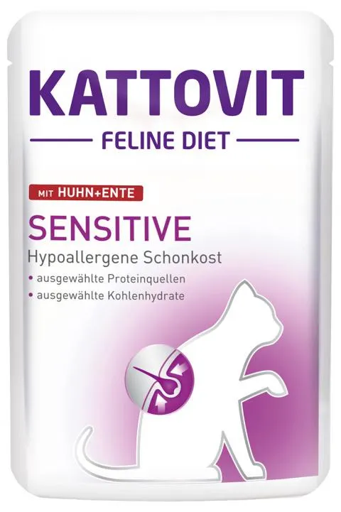Kapsička Kattovit Sensitive kuře a kachna 85g