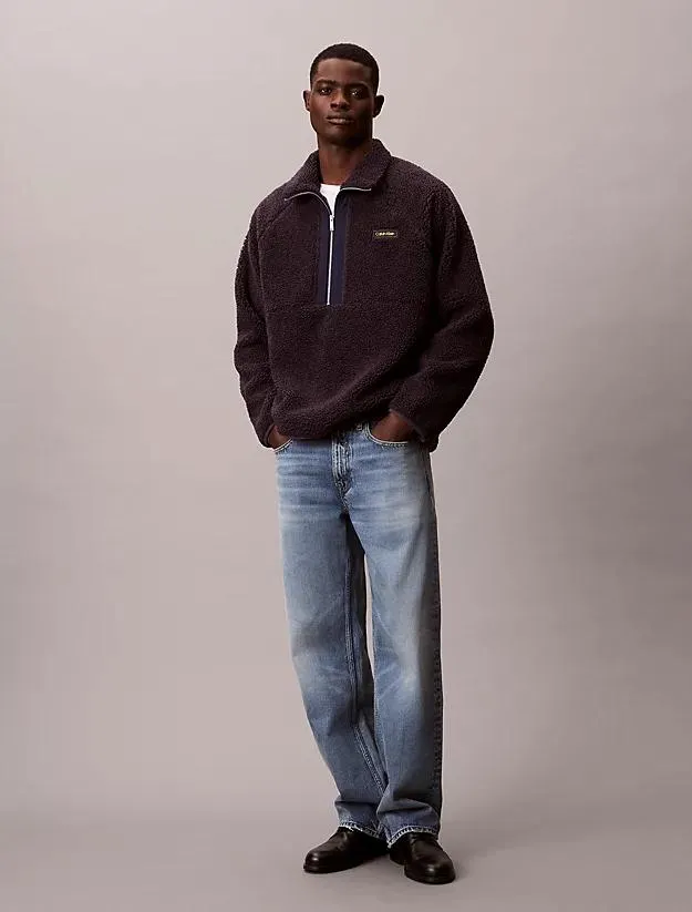 Sherpa Roll Neck 1/4 Zip Sweatshirt