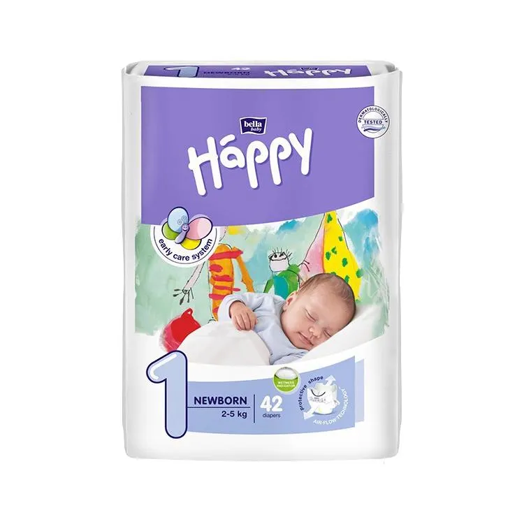 Bella Happy New Born 1 dětské pleny jednorázové 2-5 kg, 42 ks