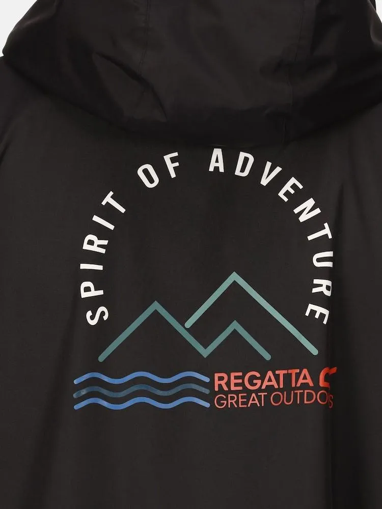 Černý - nepromokavý župan pro dospělé Regatta