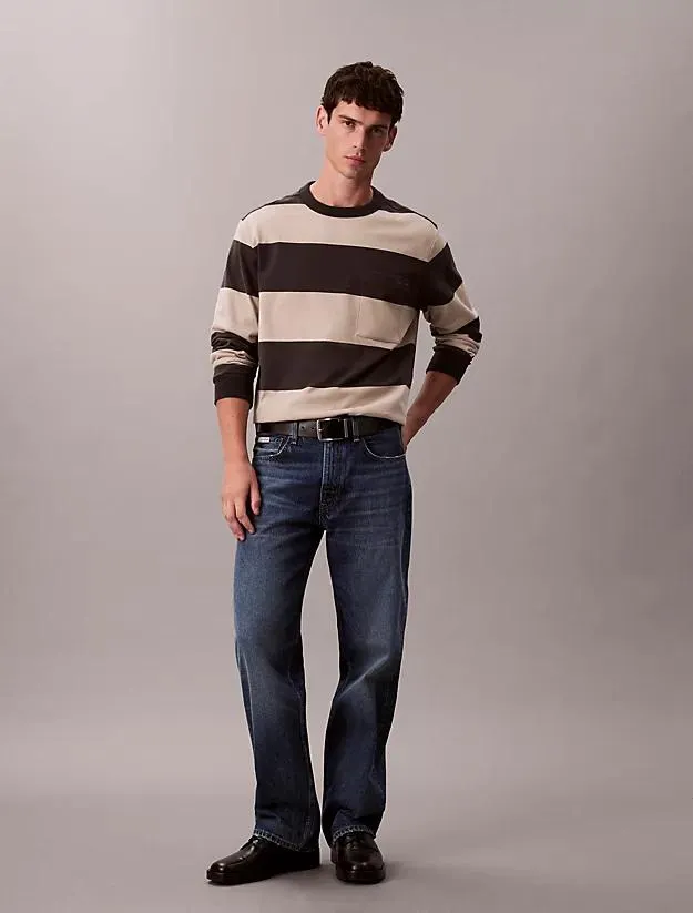 Cotton Stripe Relaxed T-Shirt