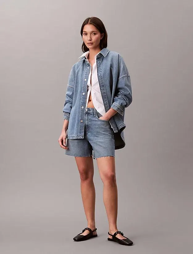Denim Boyfriend Button-Up Shirt