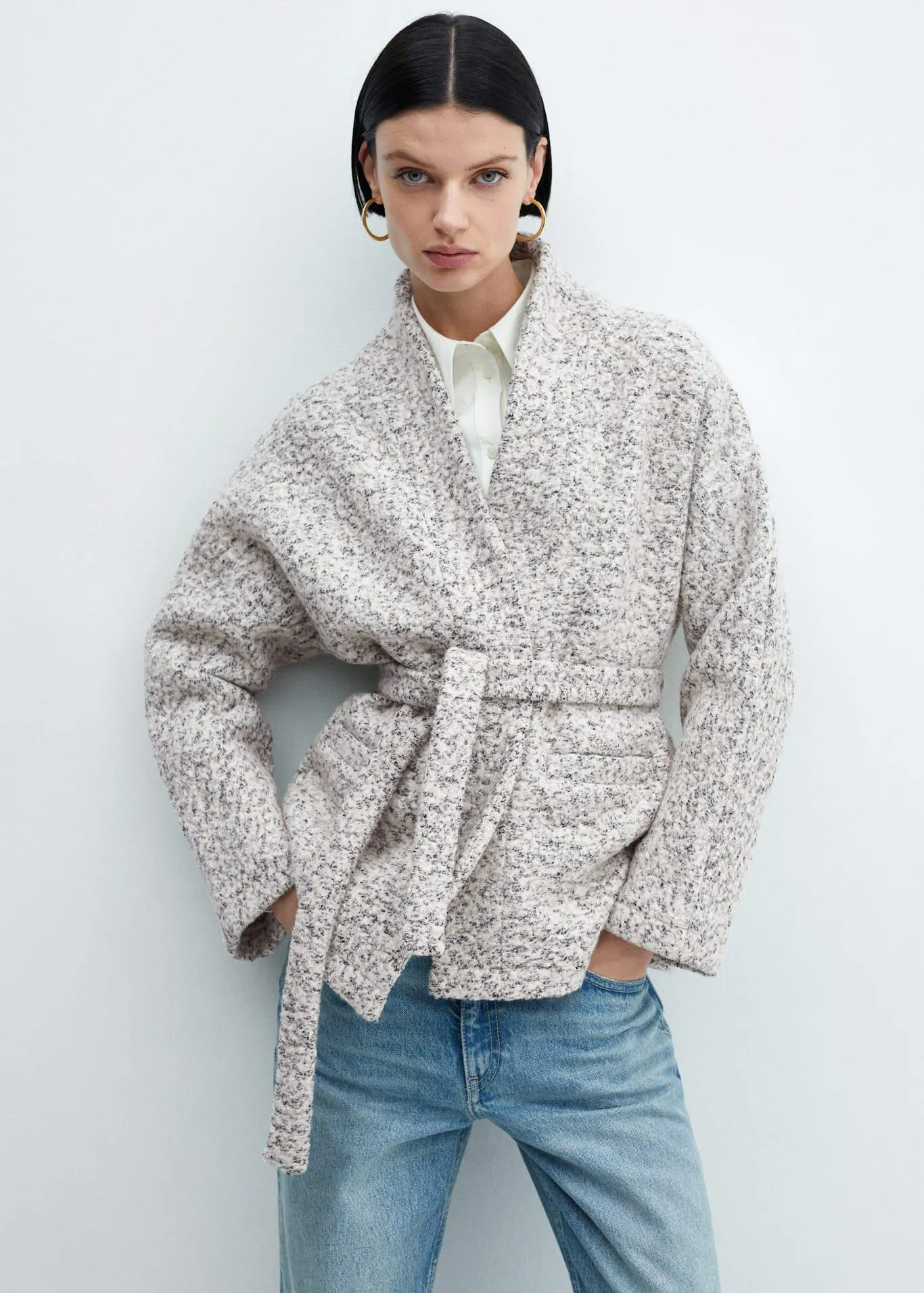 Τζάκετ μάλλινο ζώνη