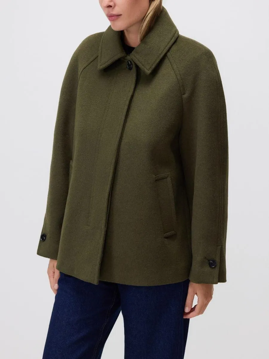 Flaušová bunda s vysokým podílem vlny