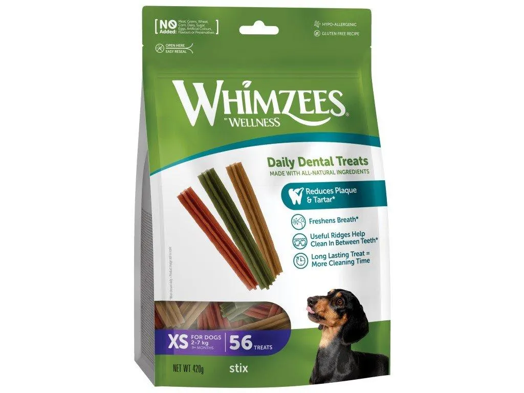 WHIMZEES Stix dentální pamlsek pro psy XS (2-7kg) 56ks
