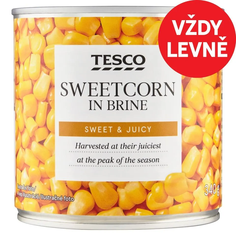 Tesco Sweetcorn in Brine 340g