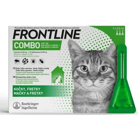 Frontline Combo spot-on pro kočky a fretky a.u.v. sol 3 x 0,5 ml