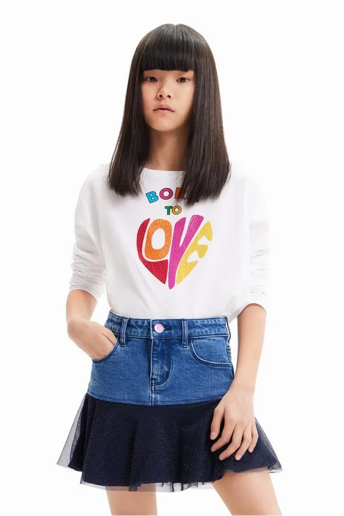 sukně Desigual Gia denim medium wash