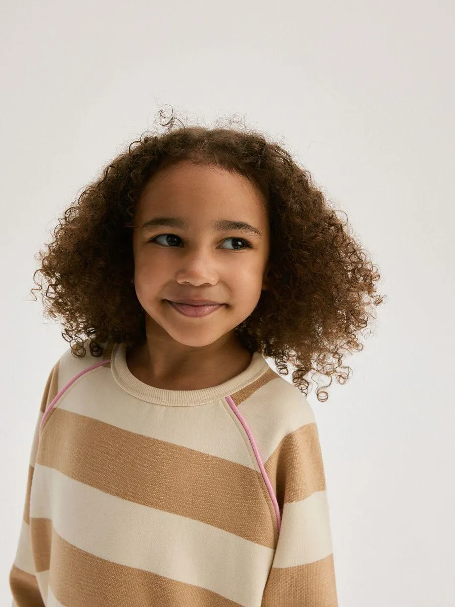 Bavlněná mikina s pruhy