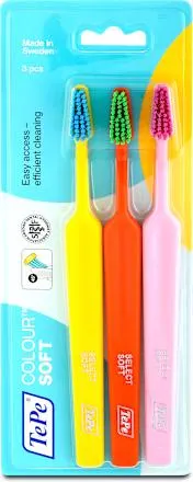 zubní kartáčky Colour Select soft, 3 ks