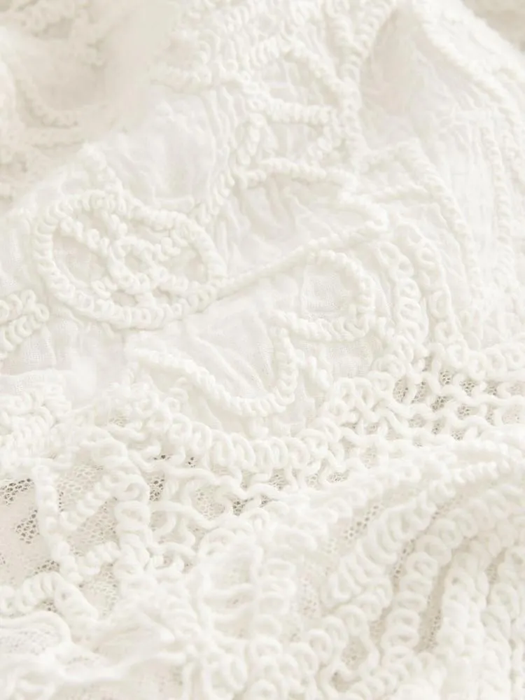 Režná - Háčkovaná košile s krátkým rukávem