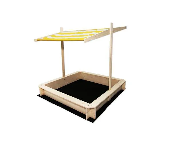 Pískoviště dřevěné se stříškou 120x120x120 cm