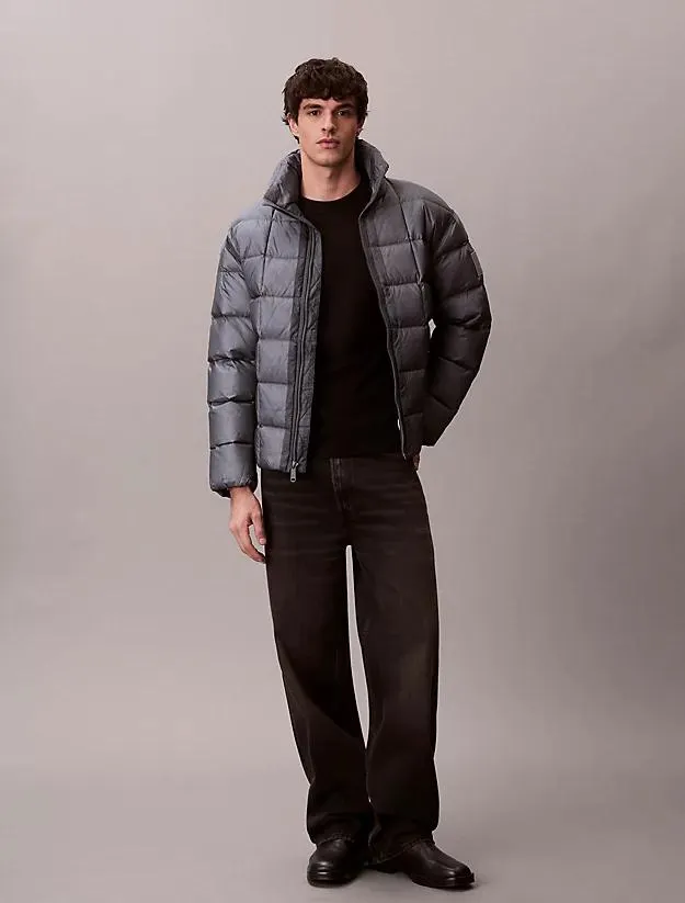 Ripstop Mock Neck Puffer Jacket