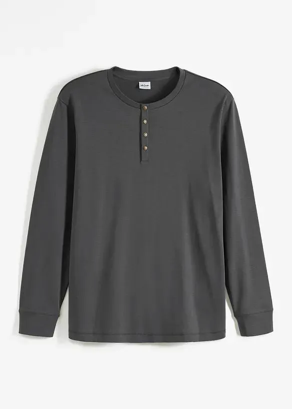 Henley triko, dlouhý rukáv