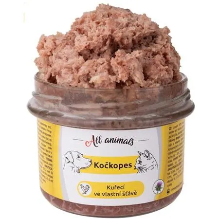 ALL ANIMALS Kočkopes Kuřecí ve vlastní šťávě 200 g