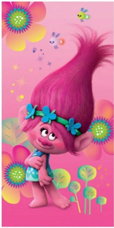 Osuška dětská Trolls Poppy 70x140 cm