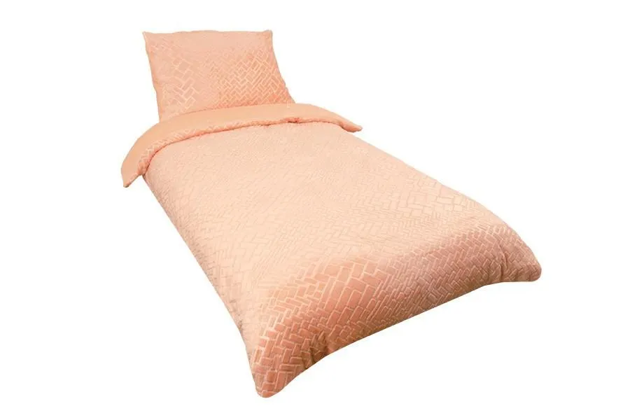 Mikroflanelové povlečení Quadra Almond 70x90 a 140x200 cm