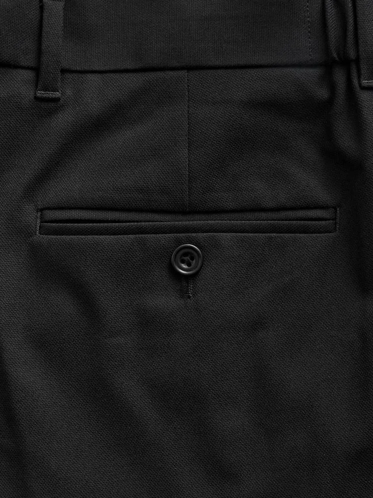 Černý - Slim Fit - Elegantní kalhoty Strečové s elastickým pasem Motionflex