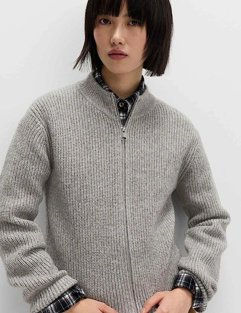 Texturovaný bomber cardigan z příze Cloud-Yarn