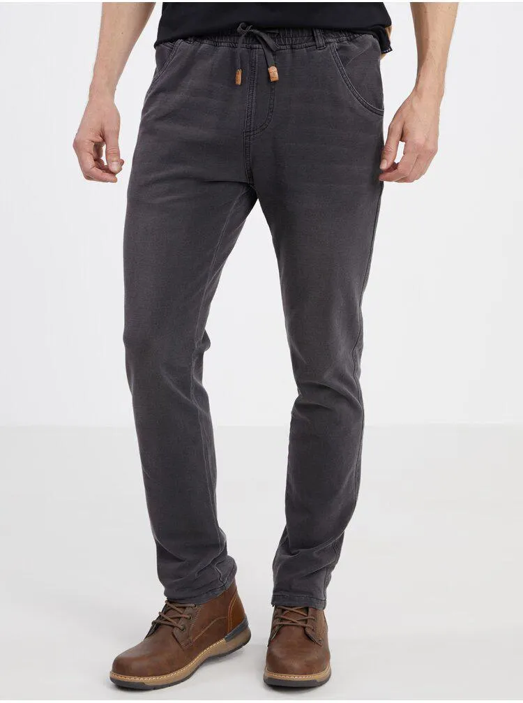 Tmavě šedé pánské kalhoty SAM 73 Gandalf