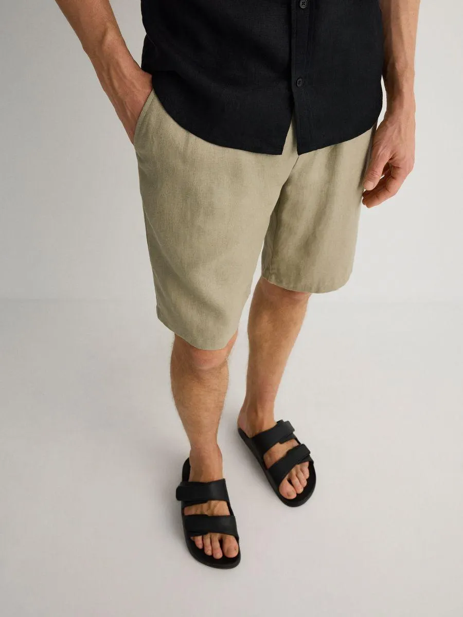 Lněné šortky jogger