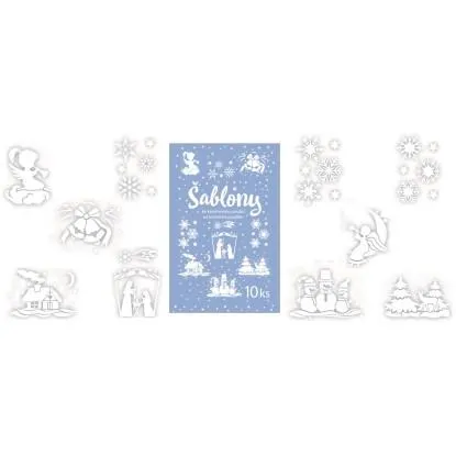 Šablony na kreativní použití 10 motivů, 31 x 21 cm