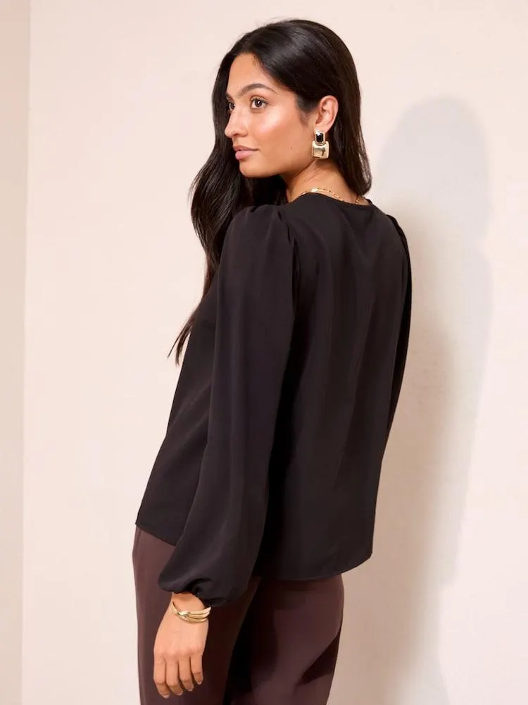 Černý - Friends Like These halenka se sklady vpředu a Dlouhý rukáv