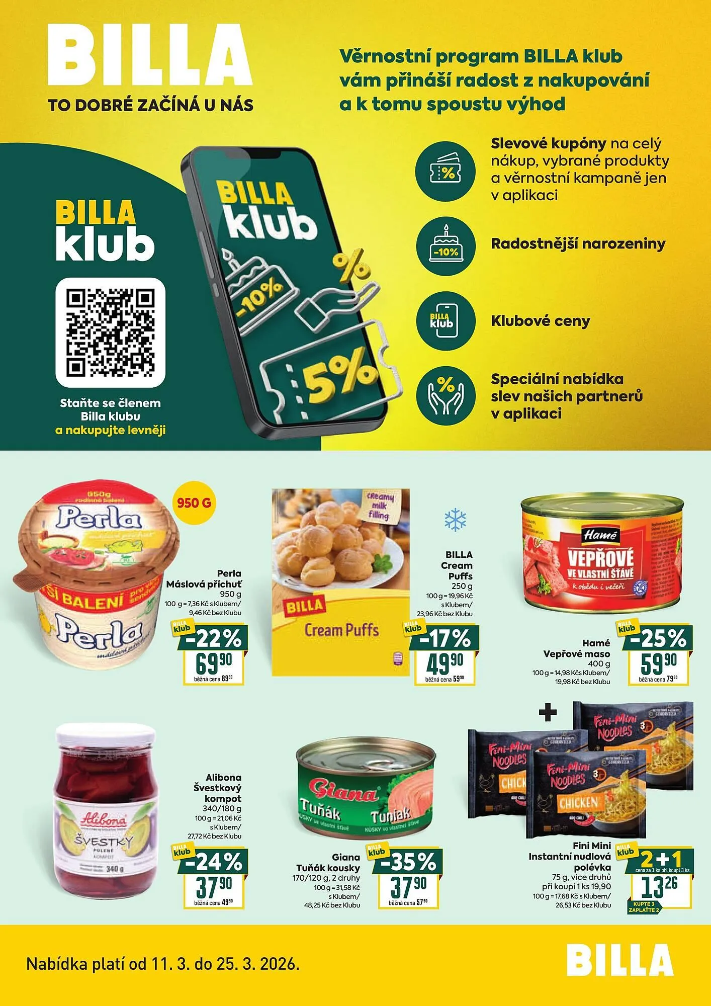 Billa leták - 11. března 25. března 2026 - Page 1