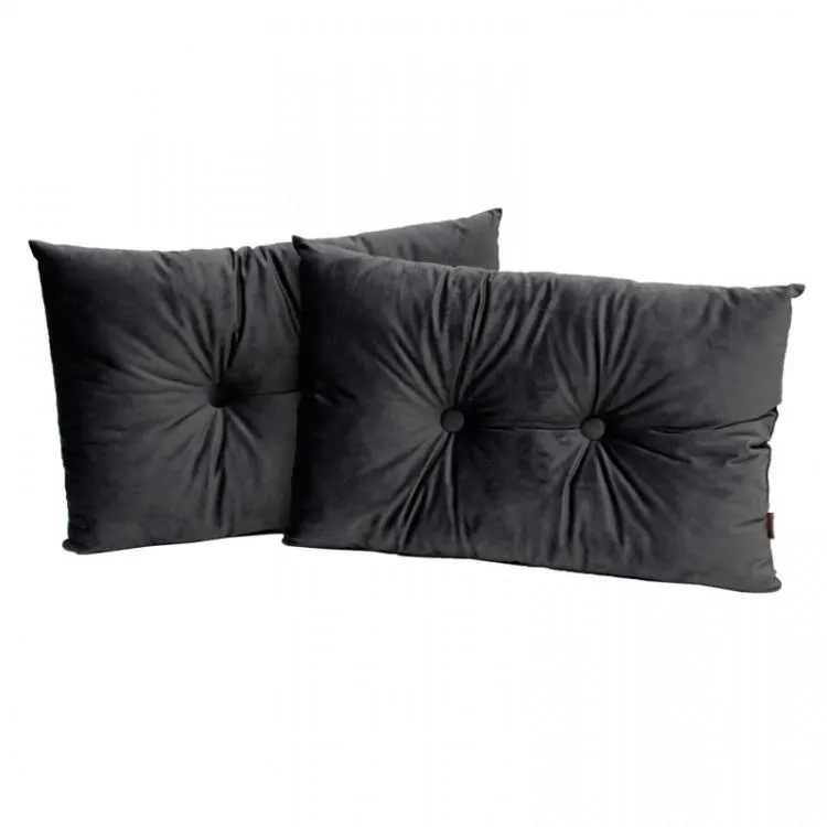 Polštářek Serenity 40 x 60 cm sametový grafitový